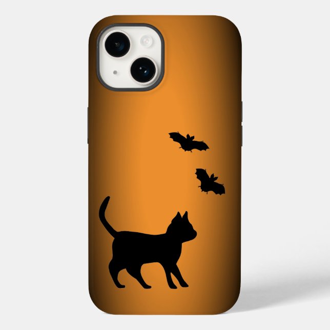 Coques Case-Mate iPhone Chat noir avec chauve-souris (Verso)