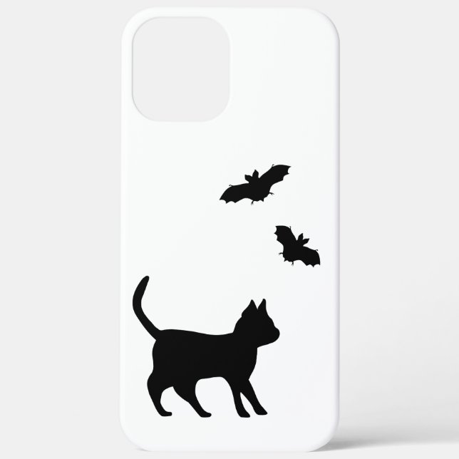 Coques Case-Mate iPhone Chat noir avec chauve-souris (Verso)