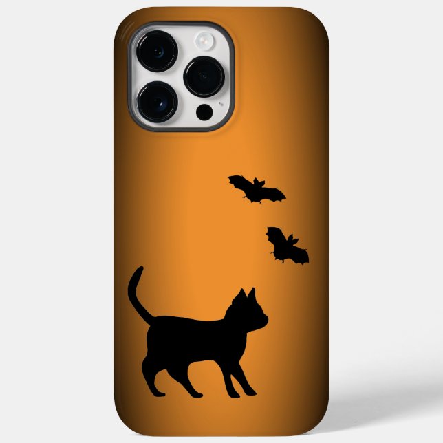 Coques Case-Mate iPhone Chat noir avec chauve-souris (Verso)