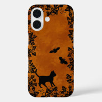 Chat noir avec chauve-souris