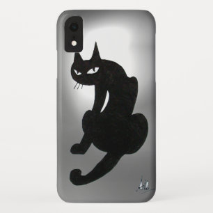 Coque Case-Mate iPhone CHAT NOIR blanc