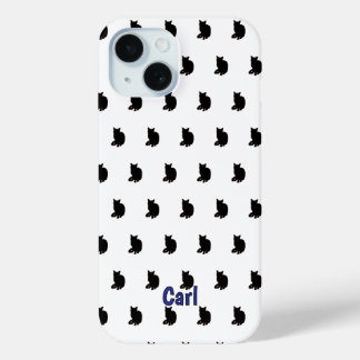 Coque Case-Mate iPhone Chat noir (blanc)