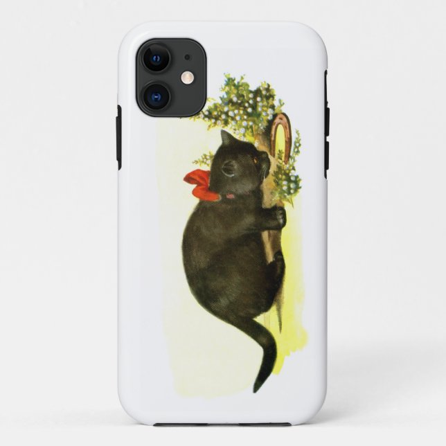 Coques Case-Mate iPhone Chat noir chanceux (Dos)