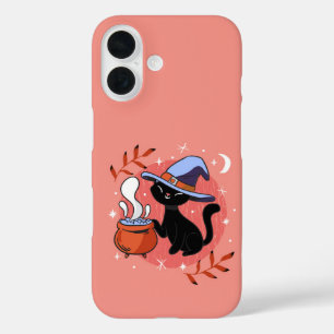 Coque Pour iPhone 16 Chat noir cuisinier