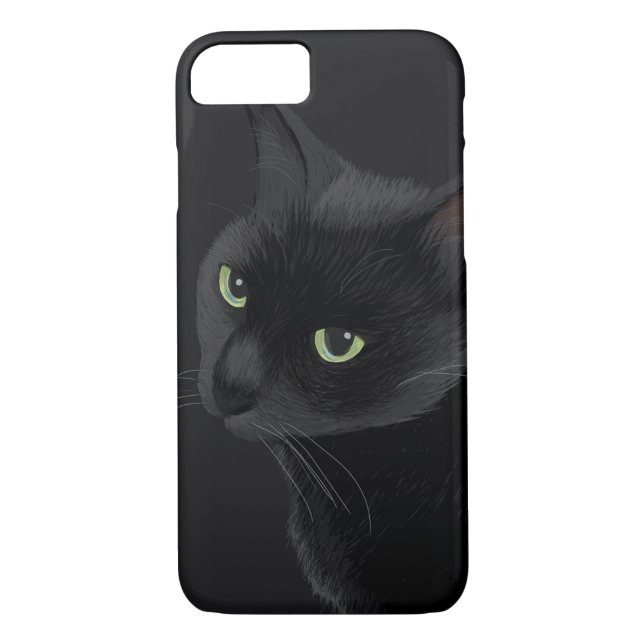 Coques Case-Mate iPhone Chat noir dans l'obscurité (Dos)