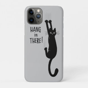 Case-Mate iPhone Case Chat Noir Drôle Accroché Attendez là !