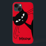 Coque Case-Mate iPhone Chat noir drôle original félin<br><div class="desc">C'est un beau cadeau fait sur commande de chat. Ceci fait le cadeau parfait pour n'importe quelle occasion spéciale.</div>