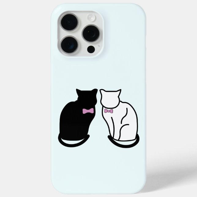 Coques Case-Mate iPhone Chat noir et blanc (Verso)