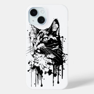 Coque Case-Mate iPhone Chat noir et blanc Splash 