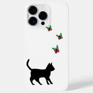 Coque Case-Mate iPhone Chat noir et papillon