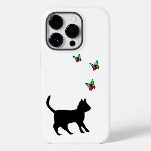 Coque Case-Mate iPhone Chat noir et papillon