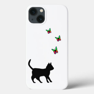 Case-Mate iPhone Case Chat noir et papillon