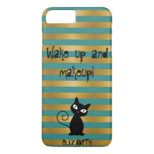 Case-Mate iPhone Case Chat noir fantaisiste rayé - Réveillez-vous et maq