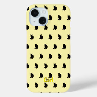 Coque Case-Mate iPhone Chat noir (Jaune)