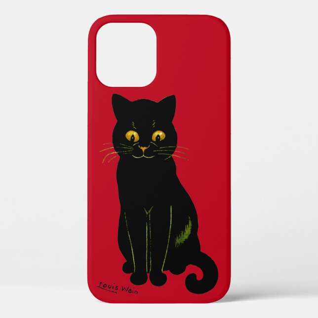 Coques Case-Mate iPhone Chat noir, Louis Wain (Verso)