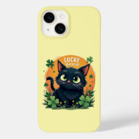 Chat noir Lucky : St. Patrick's Day Clover & Coins