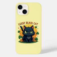 Chat noir Lucky : St. Patrick's Day Clover & Coins