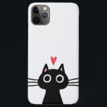Case-Mate iPhone Case Chat noir mignon avec coeur<br><div class="desc">Protégez votre téléphone avec style avec ce coque iphone de chats cool! Quirky black kitty, disponible en coque pour iPhone et Samsung. Un boîtier de téléphone portable de haute qualité et élégant pour les amoureux de les chats. Visitez le Doodle World de Jenn pour encore plus de produits de qualité...</div>