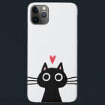 Case-Mate iPhone Case Chat noir mignon avec coeur<br><div class="desc">Protégez votre téléphone avec style avec ce coque iphone de chats cool! Quirky black kitty, disponible en coque pour iPhone et Samsung. Un boîtier de téléphone portable de haute qualité et élégant pour les amoureux de les chats. Visitez le Doodle World de Jenn pour encore plus de produits de qualité...</div>