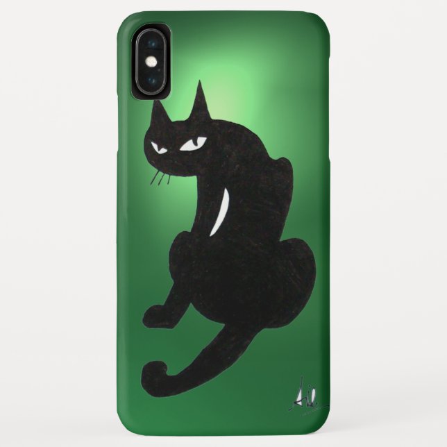 Coques Case-Mate iPhone CHAT NOIR NINJA Jade vert (Dos)