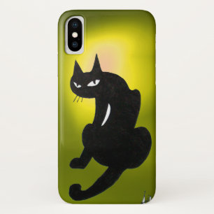 Etui iPhone Case-Mate CHAT NOIR NINJA Jaune clair