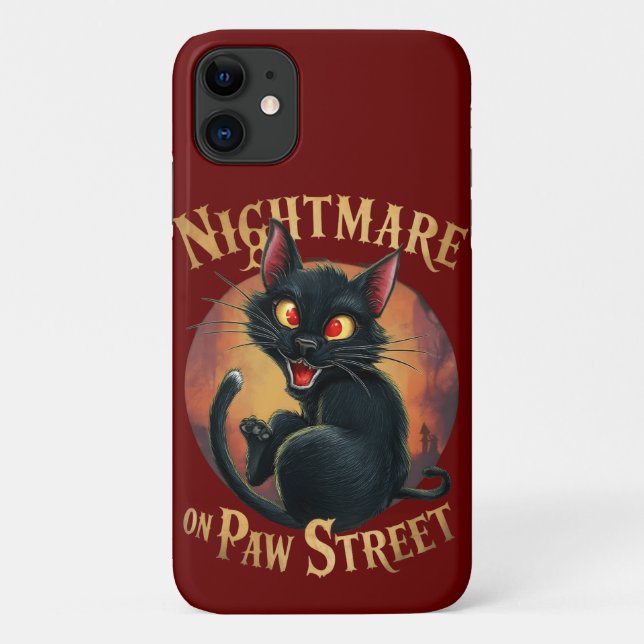 Coques Case-Mate iPhone Chat noir où l'horreur rencontre l'Imaginaire (Dos)