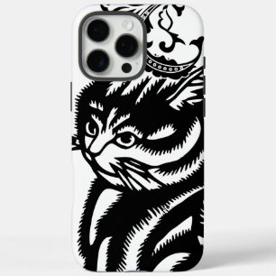 Coque iPhone 16 Pro Max Chat noir personnalisé