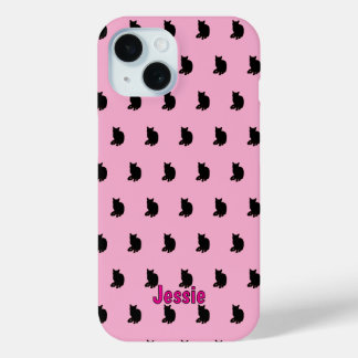 Coque Case-Mate iPhone Chat noir (rose)