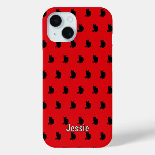 Coque Case-Mate iPhone Chat noir (rouge)