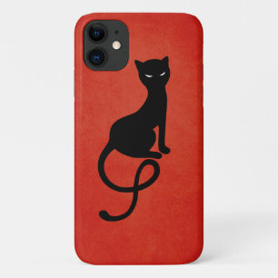 Etui iPhone Case-Mate Chat noir rouge Gracieux