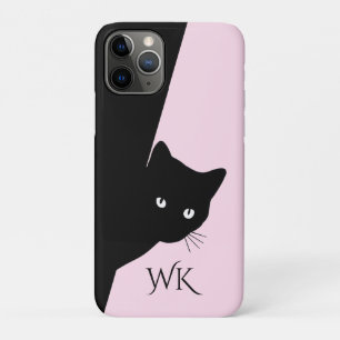 Case-Mate iPhone Case Chat noir rusé rose