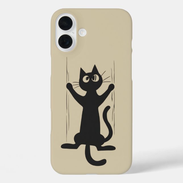 Coques Case-Mate iPhone Chat noir se tenant (Verso)