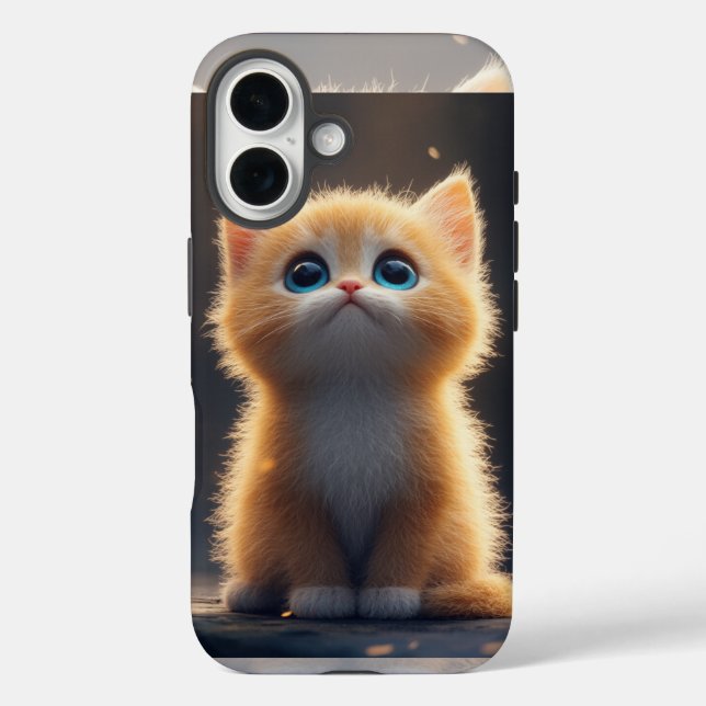 Coques Case-Mate iPhone Chat orange mignon (Verso)