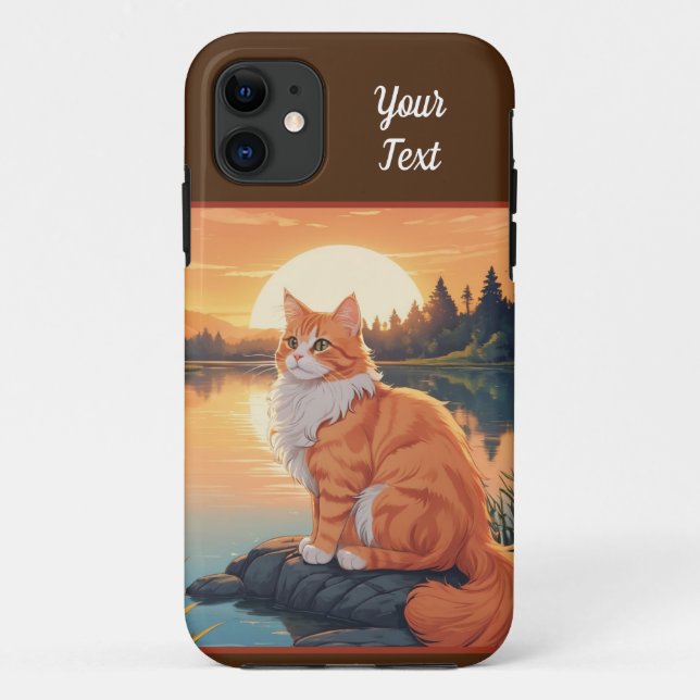 Coques Case-Mate iPhone Chat orange par lac (Dos)