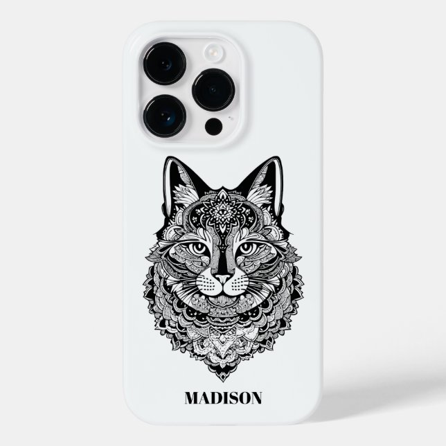 Coques Case-Mate iPhone Chat ornemental texte personnalisé (Verso)
