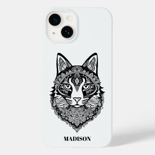 Coques Case-Mate iPhone Chat ornemental texte personnalisé (Verso)