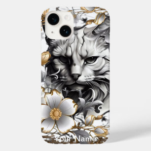 Coque Case-Mate iPhone Chat parmi les fleurs change pour votre portrait a