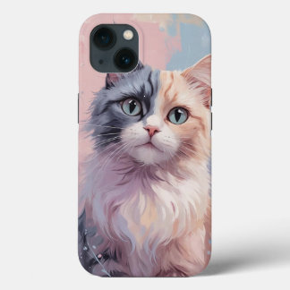 Case-Mate iPhone Case Chat Pastel Whimsical - Demi-Grey, Demi-Ginger Fel