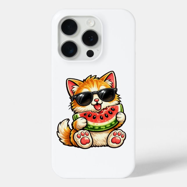 Coques Case-Mate iPhone Chat pastèque cool (Verso)
