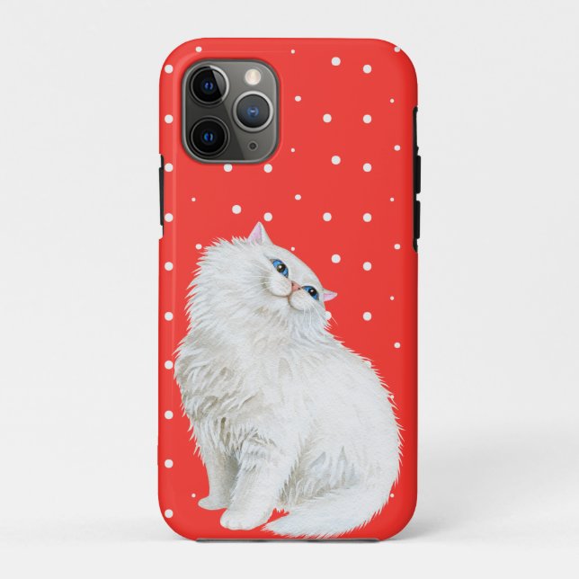 Coques Case-Mate iPhone Chat perse sur rouge (Dos)
