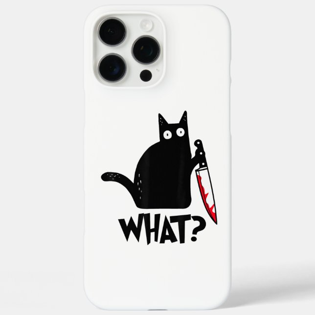Coques Case-Mate iPhone Chat Qu'est-ce que_ Drôle Chat Noir  (Verso)