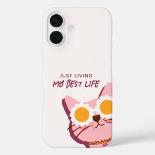 Coque Pour iPhone 16 Chat qui regarde meilleure vie
