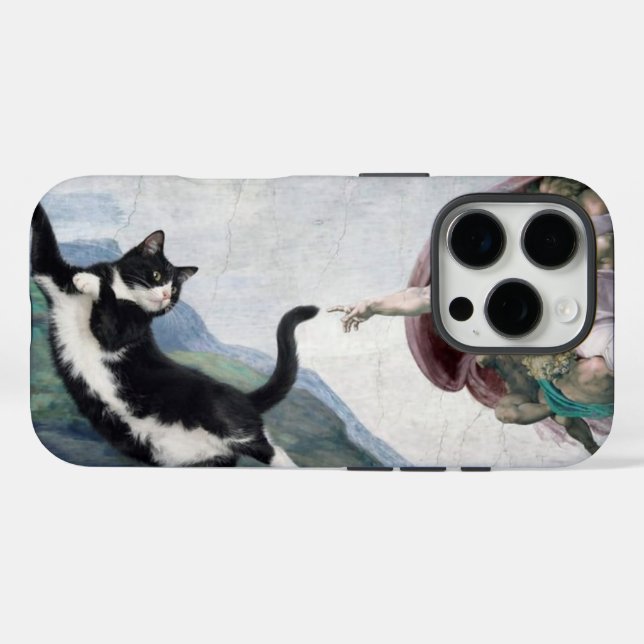 Coques Case-Mate iPhone Chat smoking Touchant la Patte Divine              (Verso (horizontal))