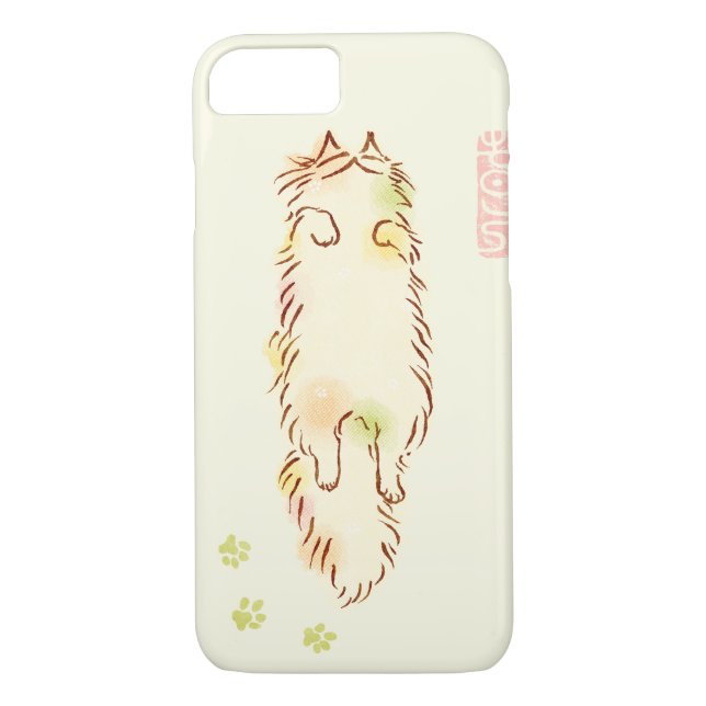 Coques Case-Mate iPhone Chat somnolent pelucheux (Dos)