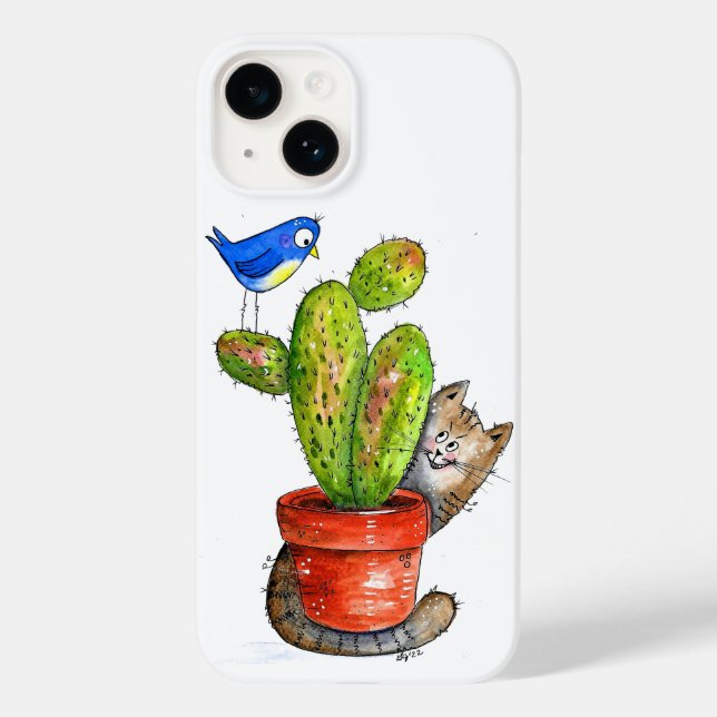 Coques Case-Mate iPhone Chat sournois avec Cactus (Verso)