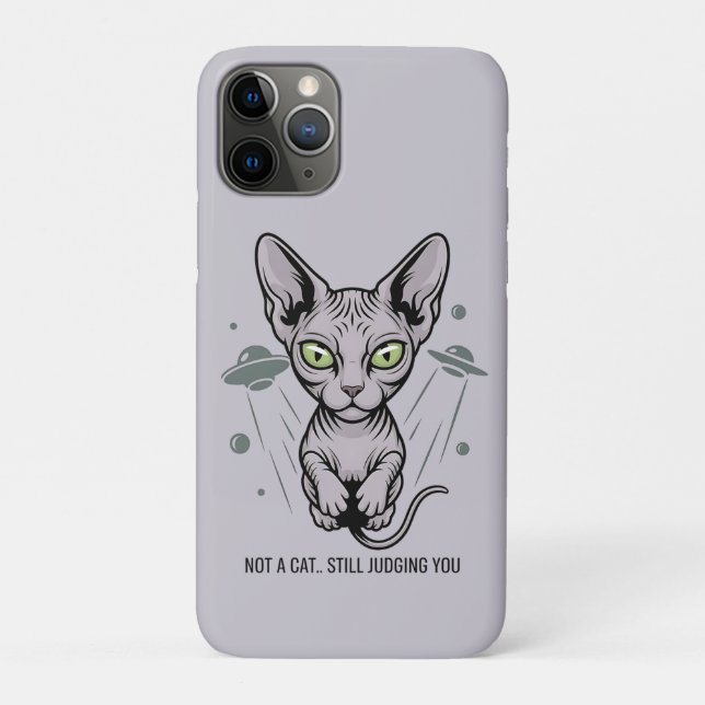 Coques Case-Mate iPhone Chat Sphynx jugeant cosmique Art (Dos)