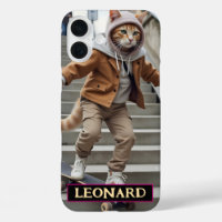 Chat Sur Skateboard Rad Feline Extreme Sports Cade