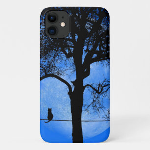 Case-Mate iPhone Case Chat sur une lune bleue fil