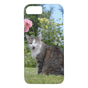 Coque Case-Mate Pour iPhone chat tabby en éveil sur l'herbe