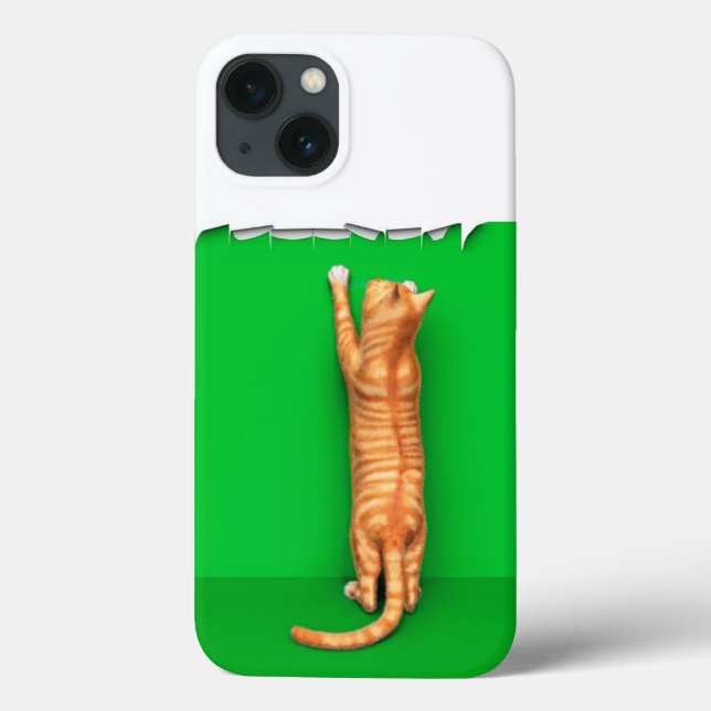Coques Case-Mate iPhone Chat tigré rouge déchire l'étui en papier Case-Mat (Verso)